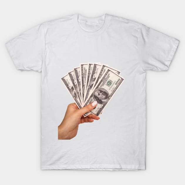 Money Hand T-Shirt by MashaVed